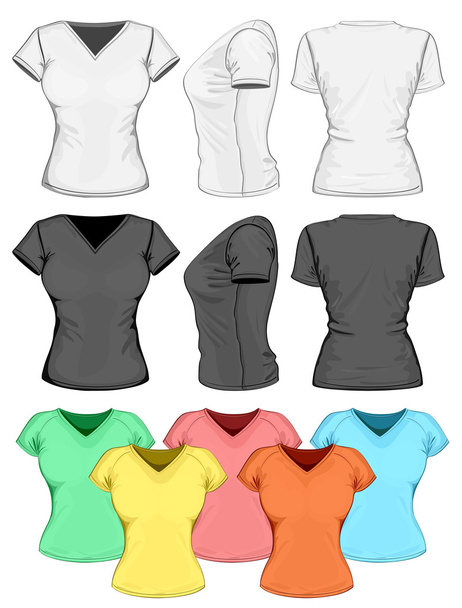 Women's polo-shirt design template - Vettoriali, immagini
