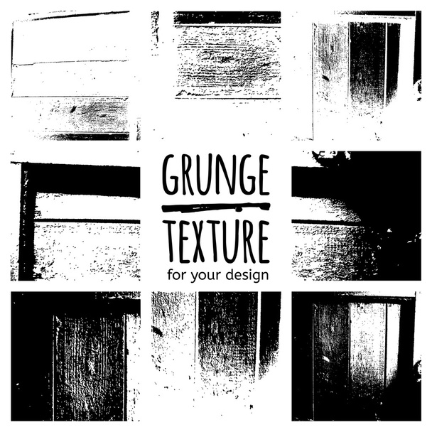 Grunge black textures  - Vector, Image