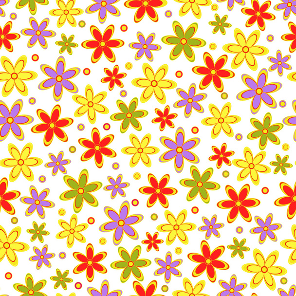Seamless, pattern  of colorful flower - Διάνυσμα, εικόνα