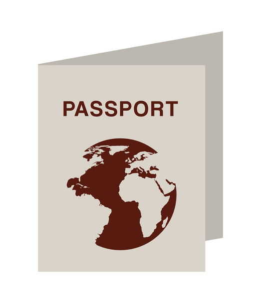 passaporto isolato icona design
 - Vettoriali, immagini