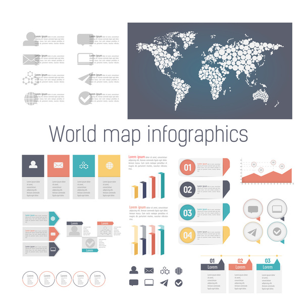 Set von Elementen der Infografik - Vektor, Bild