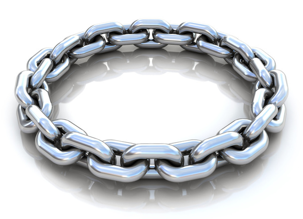 Круг металлической цепи
 - Фото, изображение