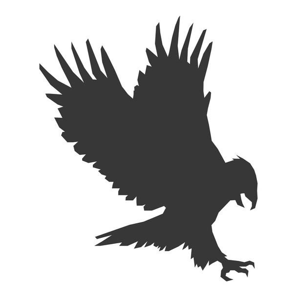 eagle silhouette icon - Vector, Image