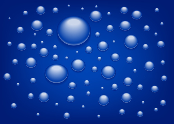 Vector blue drops background - Vector, Image
