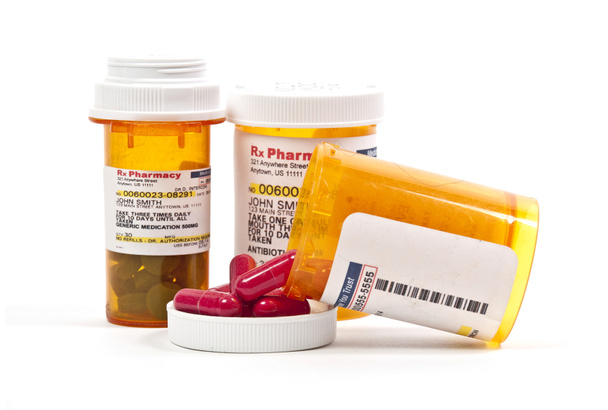Garrafa de pílulas de prescrição
 - Foto, Imagem