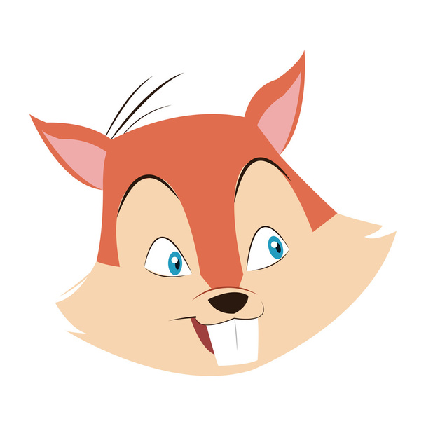 squirrel cartoon icon - Вектор,изображение