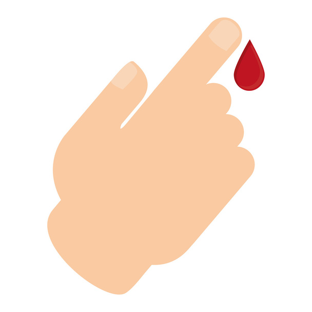 wijsvinger bloeden pictogram - Vector, afbeelding