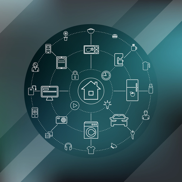 Smart Home And Internet Of Things Concept - Vector, Image