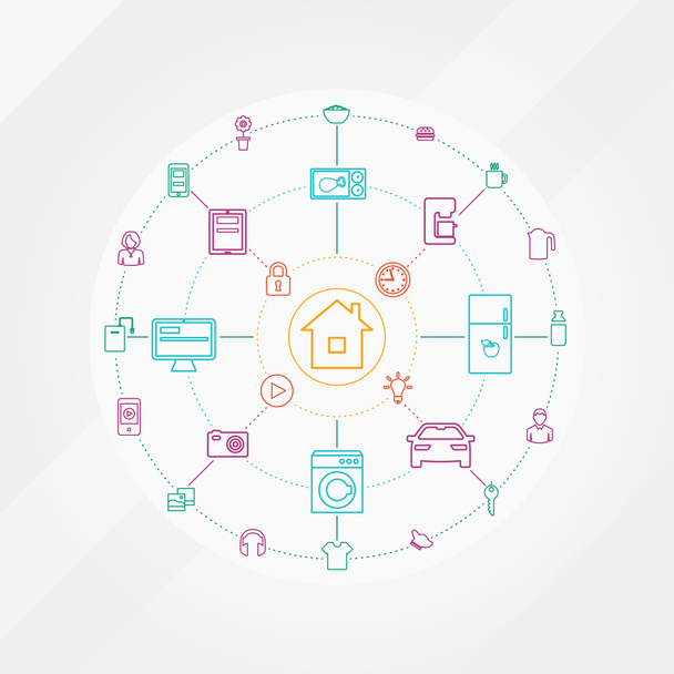 Smart Home And Internet Of Things Concept - Vektor, obrázek