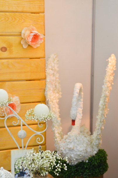 Cisne flor decoración blanca
 - Foto, imagen