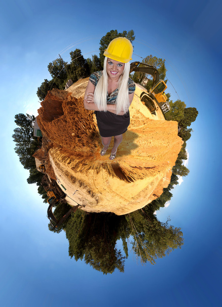 vrouwelijke bouwvakker - Foto, afbeelding