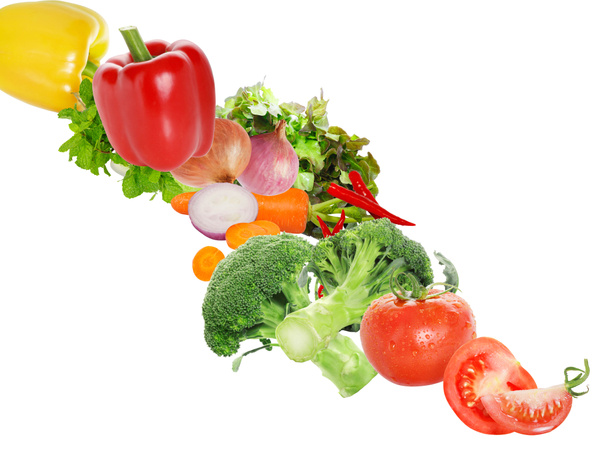 Mixed shape by various vegetables - Fotoğraf, Görsel