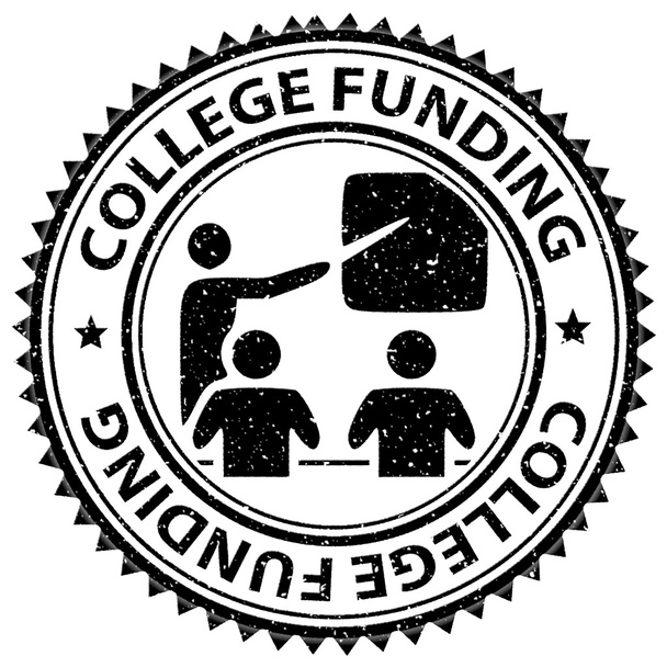 Kolej fon bağış toplama damgalı ve mali gösterir - Fotoğraf, Görsel