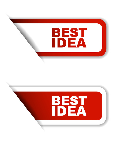 red set vector paper stickers best idea - Vector, Image