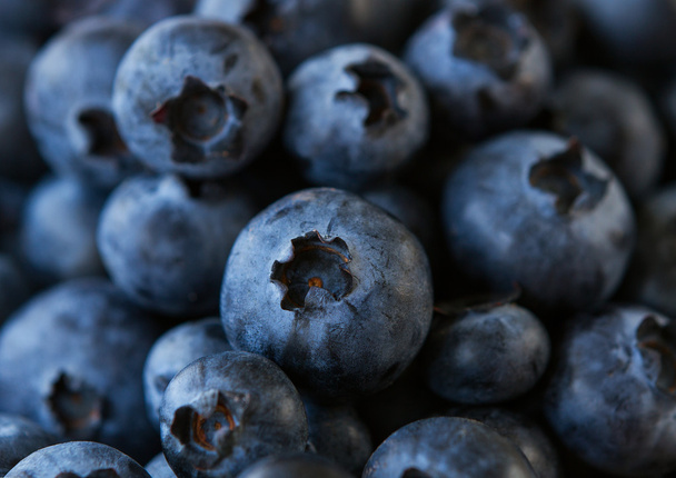 Natural fresh blueberries close up . - Foto, Imagen