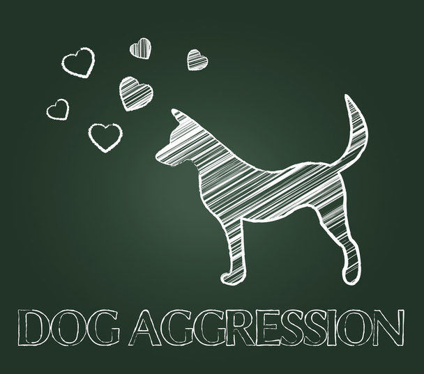 Agression de chien signifie chiots hostiles et chien en colère
 - Photo, image