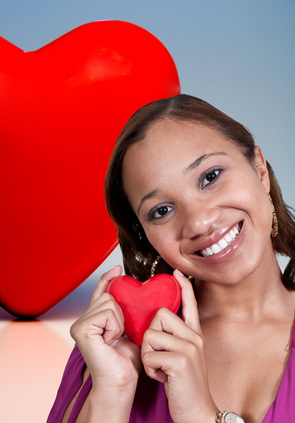 Valentijnsdag hart vrouw - Foto, afbeelding