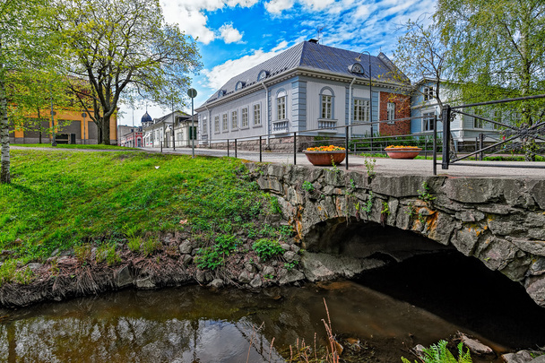 Small Raumanjoki river in Old Town in Rauma - Foto, immagini