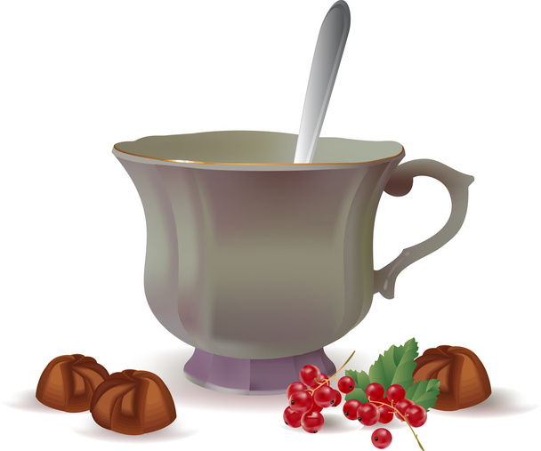 Taza de té - Vector, Imagen