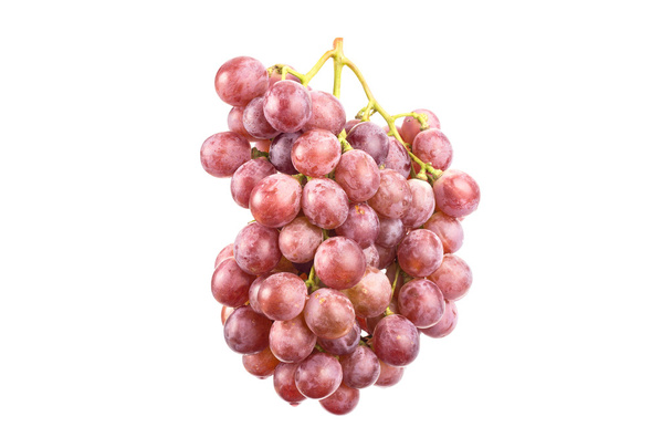 Beyaz arkaplanda izole kırmızı üzümler. - Fotoğraf, Görsel