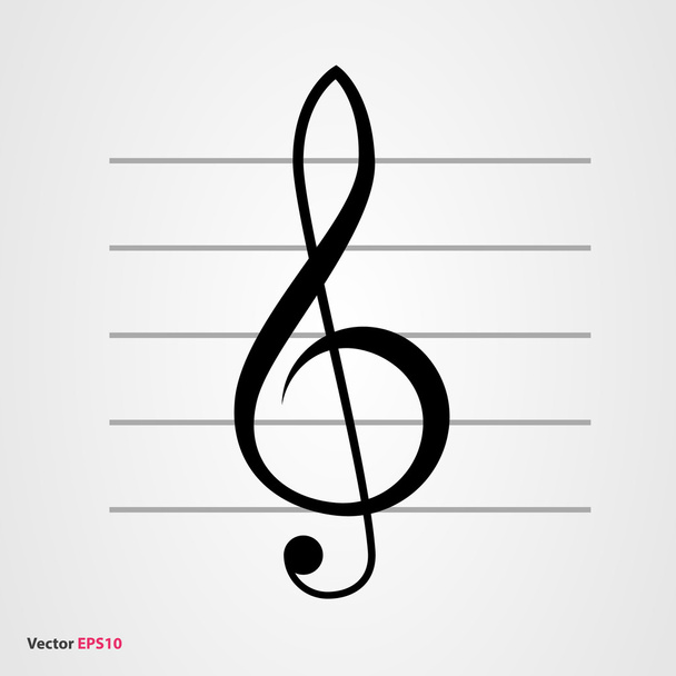 icona vettoriale chiave di violino - Vettoriali, immagini