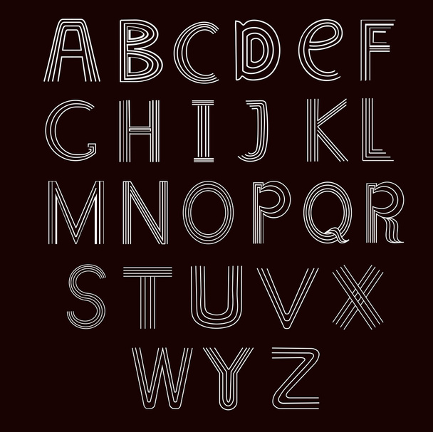 Line alphabet set. - Vektor, kép