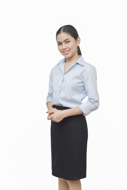 business woman smiling isolated on white background, asian beaut - Foto, immagini