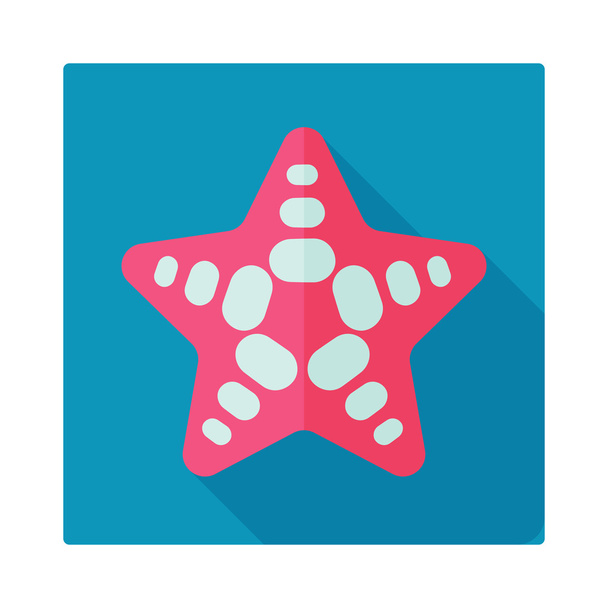 sea shell colorful flat icon - Vector, Image
