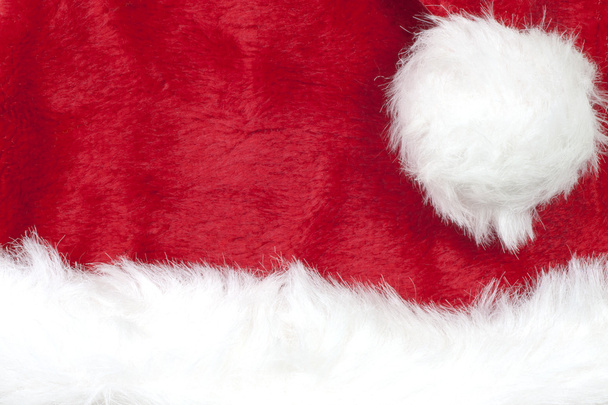 Santa claus hat red christmas background - Fotoğraf, Görsel