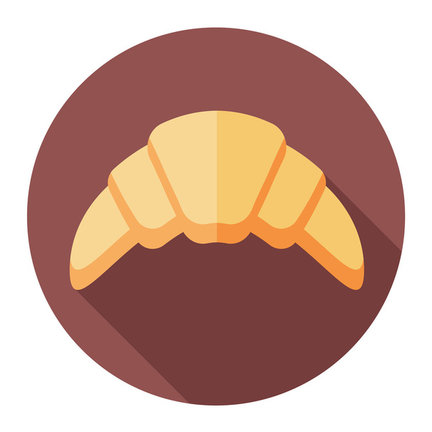 croissant plano icono colorido
 - Vector, imagen