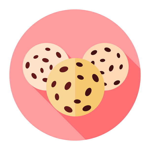 biscuit plat icône colorée
 - Vecteur, image