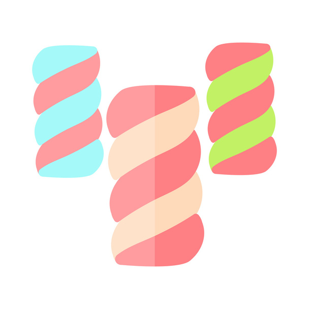 marshmallow flat colorful icon - Vector, Image