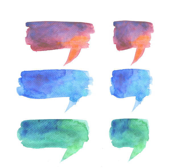 buborék beszélni akvarell absztrakt háttér. kézzel rajzolt illustrat - Fotó, kép