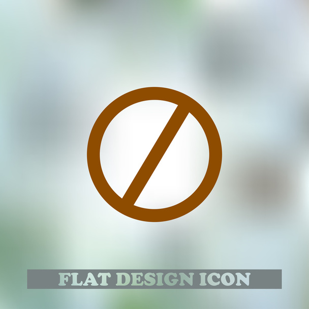 Icono plano de una prohibición
 - Vector, Imagen