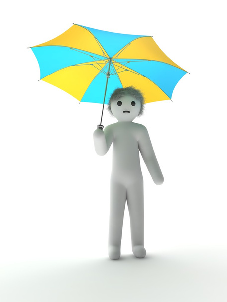 Man with umbrella - Foto, afbeelding