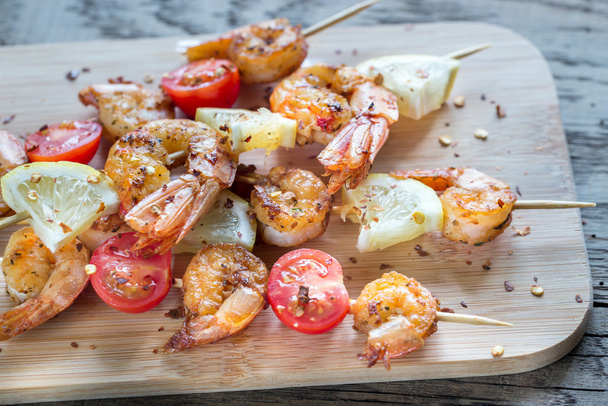 Skewers with shrimps - Photo, Image
