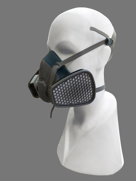 Etalagepop dragen beschermende Stofmasker. - Foto, afbeelding