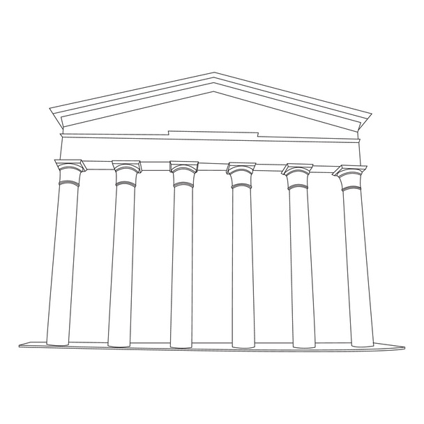 Image of ancient construction with columns - Vector, Image