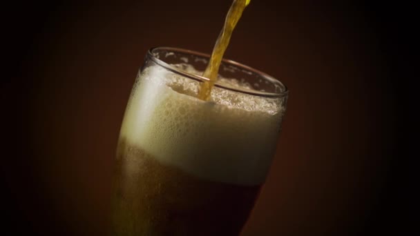 Dark Amber Beer Filling - Footage, Video