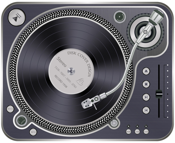 Interface Turntables on Whete Background - Vector, Image