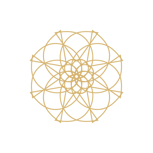 Kulta Mandala tai geometrinen elementti koristeluun
 - Vektori, kuva