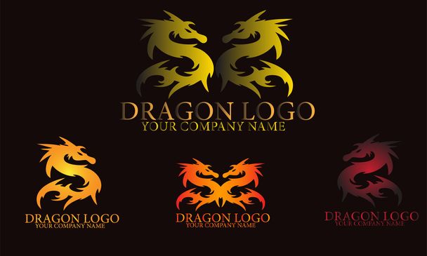 Dragão logotipo ilustração vetor
 - Vetor, Imagem