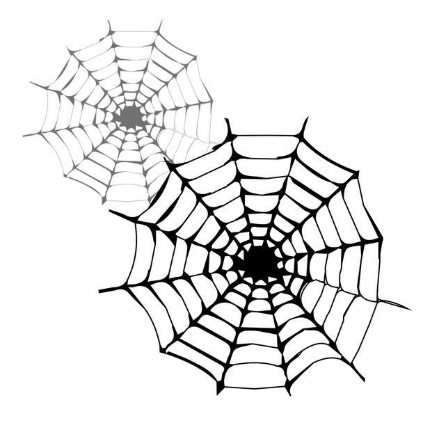 Vektor aus Spinnweben auf weißem Hintergrund - Vektor, Bild