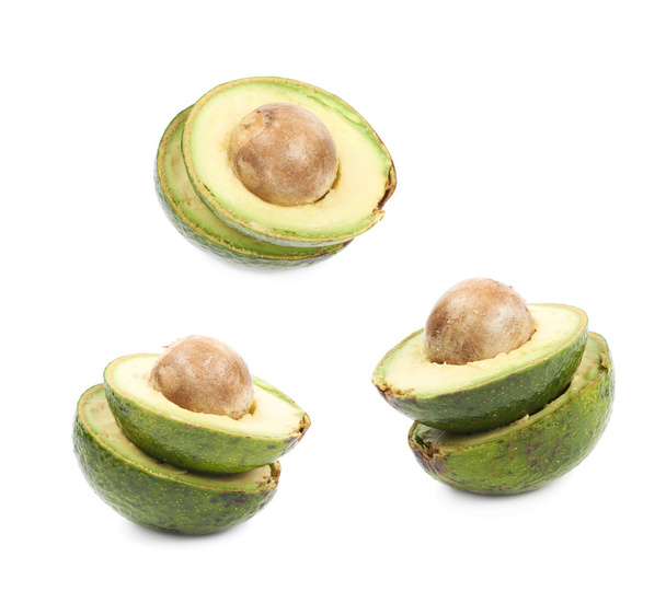 Two avocado halves isolated - Foto, immagini