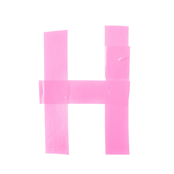 Letter H symbol made of insulating tape - Φωτογραφία, εικόνα