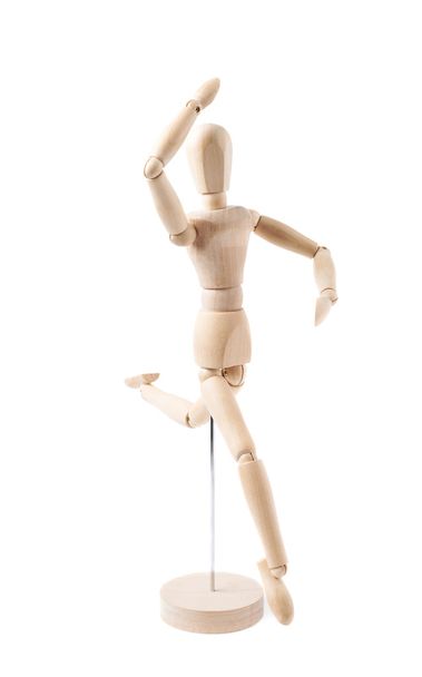 Human doll puppet statuette isolated - Zdjęcie, obraz