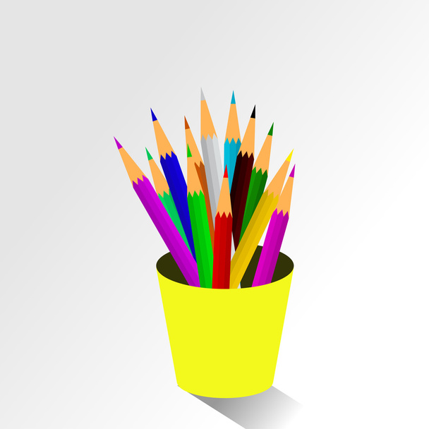 Renkli kalemler vektör - Vektör, Görsel