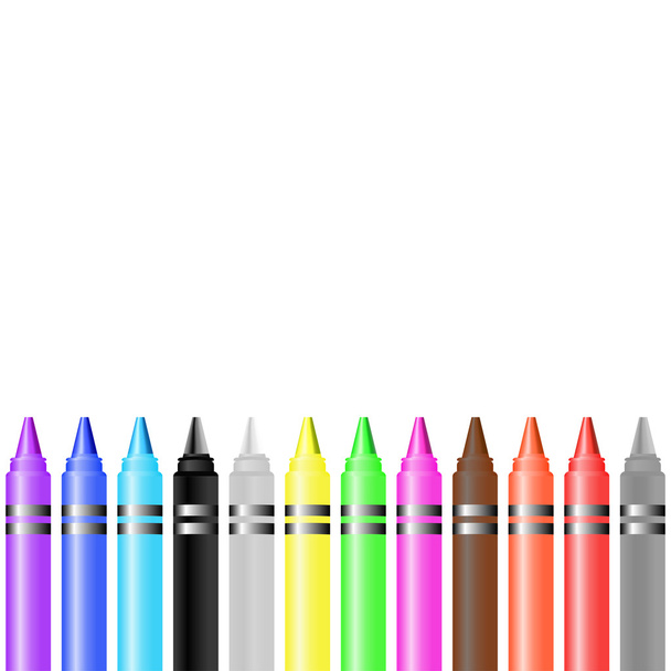 vecteur de crayons sur blanc
 - Vecteur, image