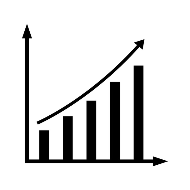 vector van groeiende grafiek - Vector, afbeelding