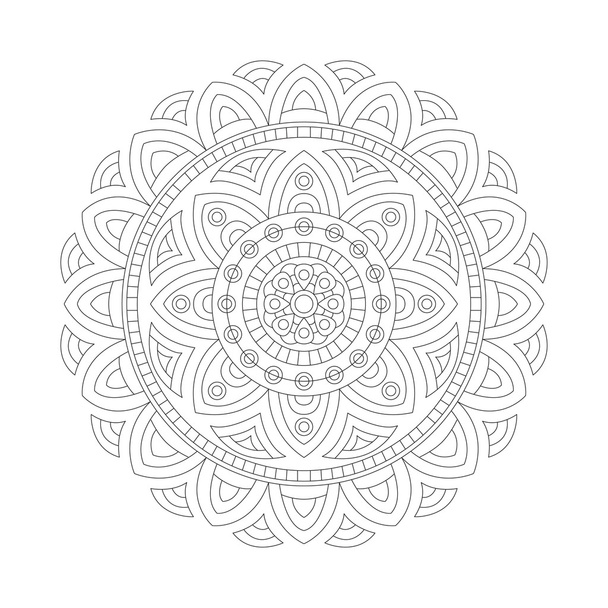 Abstract design elements. Round mandalas in vector. Graphic template for your design. Decorative retro ornament. - Vector, Imagen